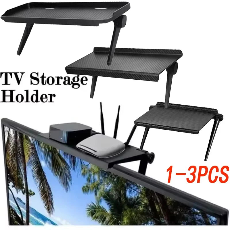 support rangement mural noir fibre carbone clips magnétiques rangement moderne TV organisation