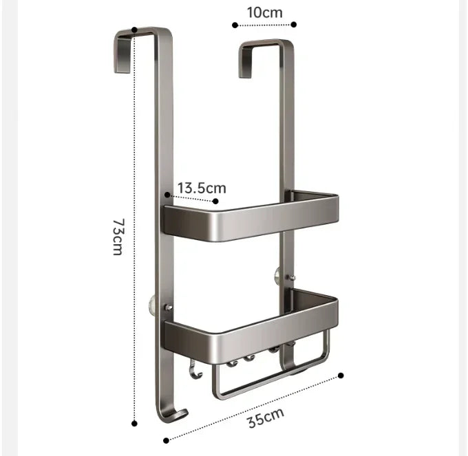 étagère douche adhésive aluminium moderne multifonctionnelle stable argente argentée lisse opaquet rechargeable