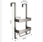 étagère douche adhésive aluminium moderne multifonctionnelle stable argente argentée lisse opaquet rechargeable