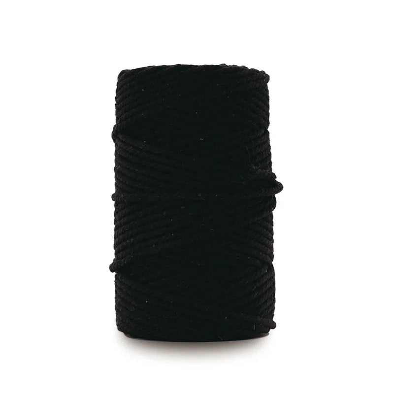 fil macramé coton texturé blanc noir gris bleu rose rouge vert jaune violet artisanal