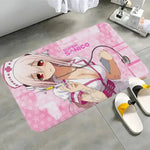 tapis sol antidérapant polyester anime rose motifs géométriques moderne salon chambre coucher