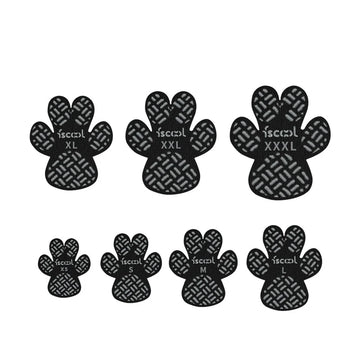 protège pattes chien adhésif antidérapant noir motif lignes blanches protection sol dur animaux domestiques