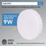 lampe moderne noir 35cm 15cm led gx53 3000k 4500k 6000k touch switch