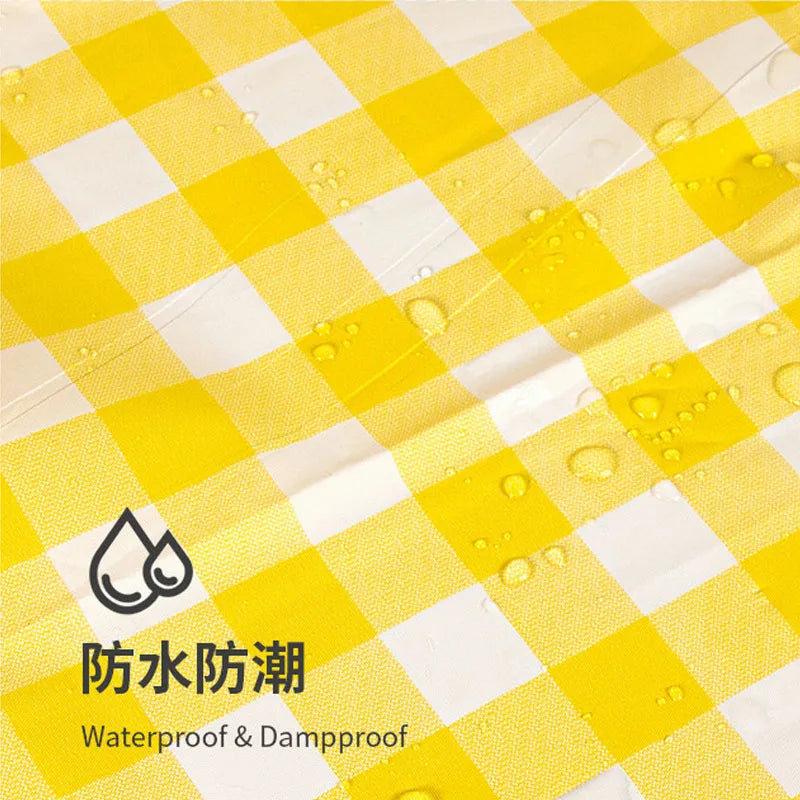 nappe pique nique jaune carreaux géométriques moderne opaque tissu tpu nylon extérieure utilisation quotidienne