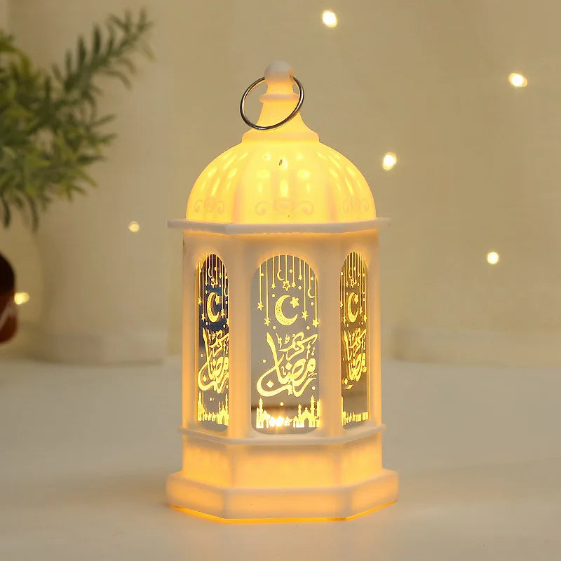 décorations ramadan lanternes or rouge noir blanches arabesques traditionnelles led vacances İslamiques