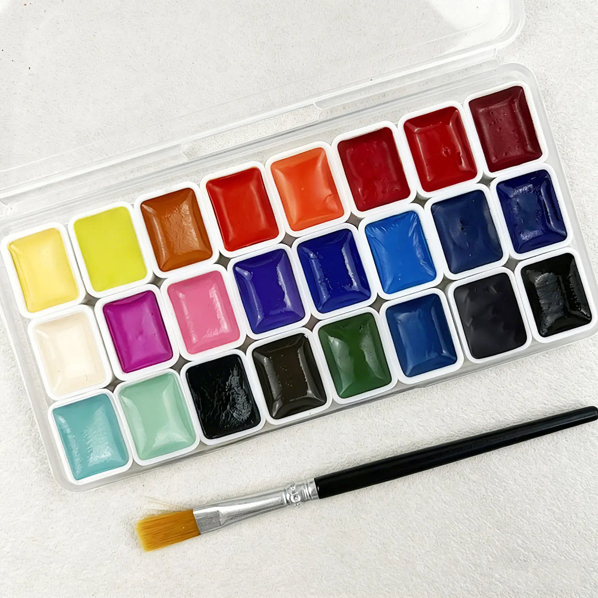 Palette peinture l'aquarelle multicolore calligraphie création artistique nail art bricolage pinceau professionnel enfants adultes
