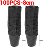 pots fleurs noirs opaques bacs pépinière plastique simples utilitaires plantes 13 10 cm