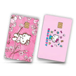 autocollants carte credit dessin anime fleurs cerisier pp paper waterproof réutilisable roseclair oneunit