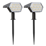 spots solaires led rechargeables ip67 moderne noirs hexagonaux autoinstallationextérieur 810h
