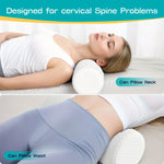 coussin ergonomique blanc mousse mémoire forme conique texture pointillée zip 15x40cm lit massage cervical
