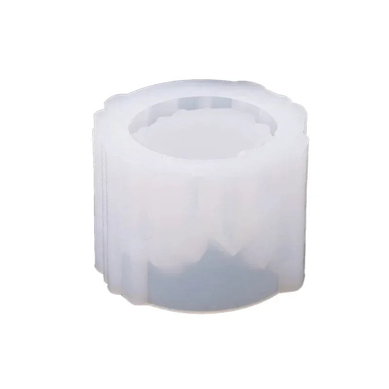 support bougie silicone mold blanc rayures verticales moderne diy époxide résine trousseau crafting matériaux