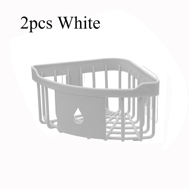 étagère rangement moderne rose pâle support mural adhésif simple structure mailles