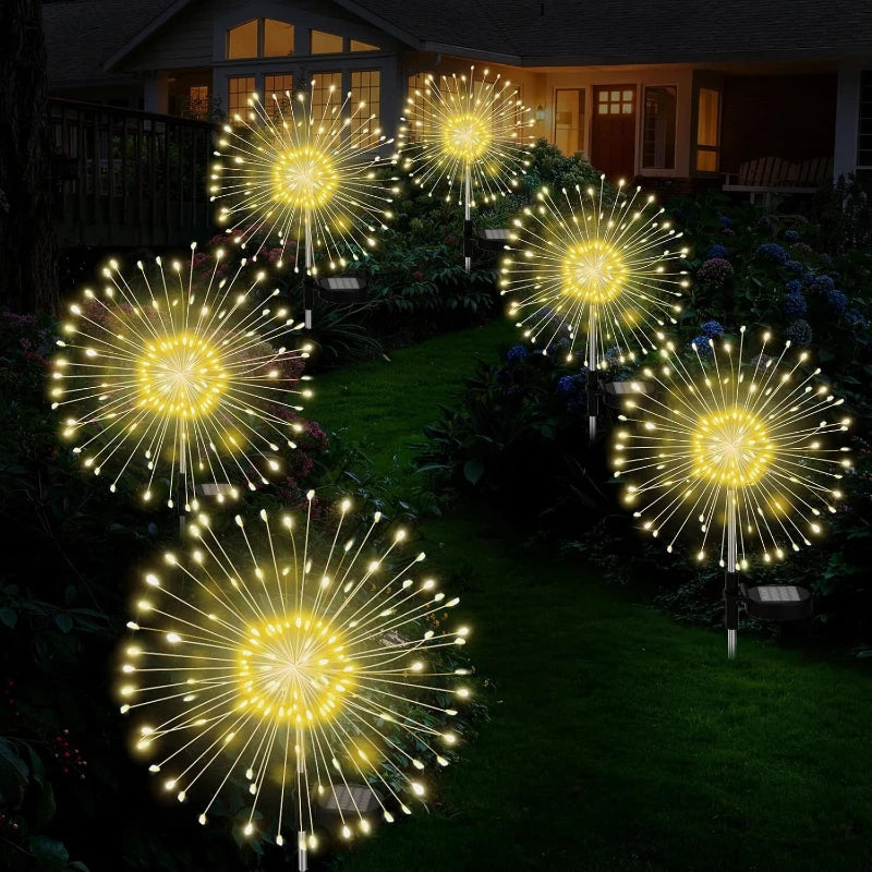 lumières solaires extérieures étoiles multicolores moderne auto allumage jardin fête