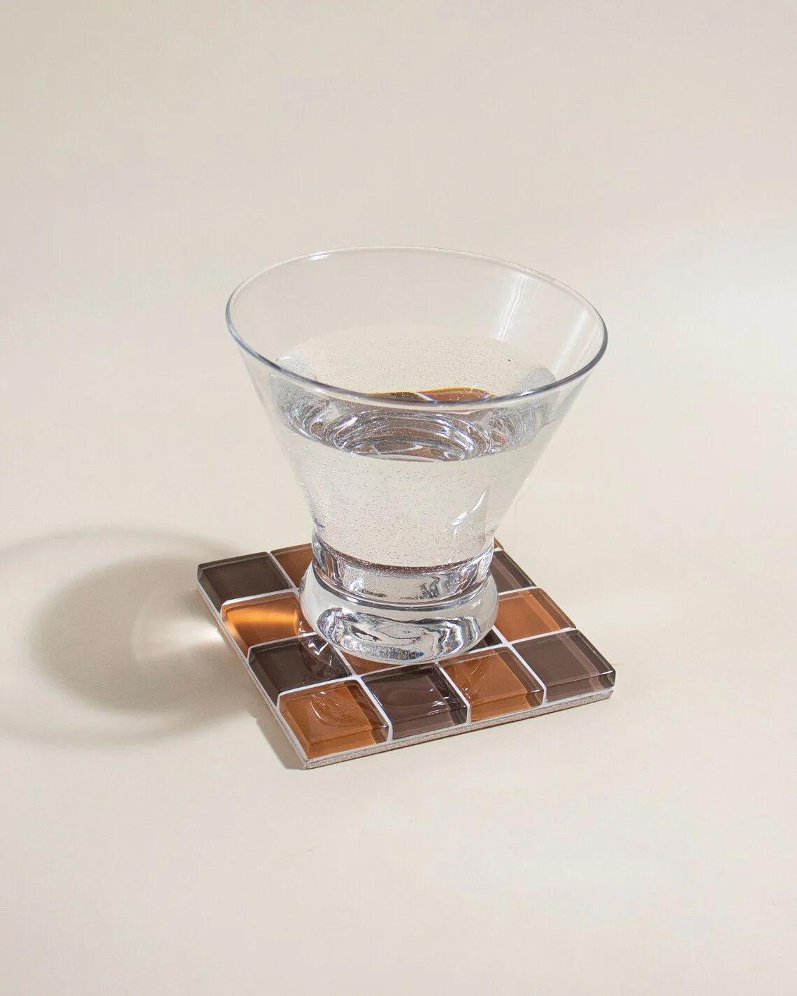 coasters verre mosaïque couleurs vives moderne maison decoration jouets adultes cocktail