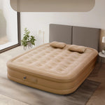matelas gonflable beige moderne bosses pompe électrique double camping intérieur