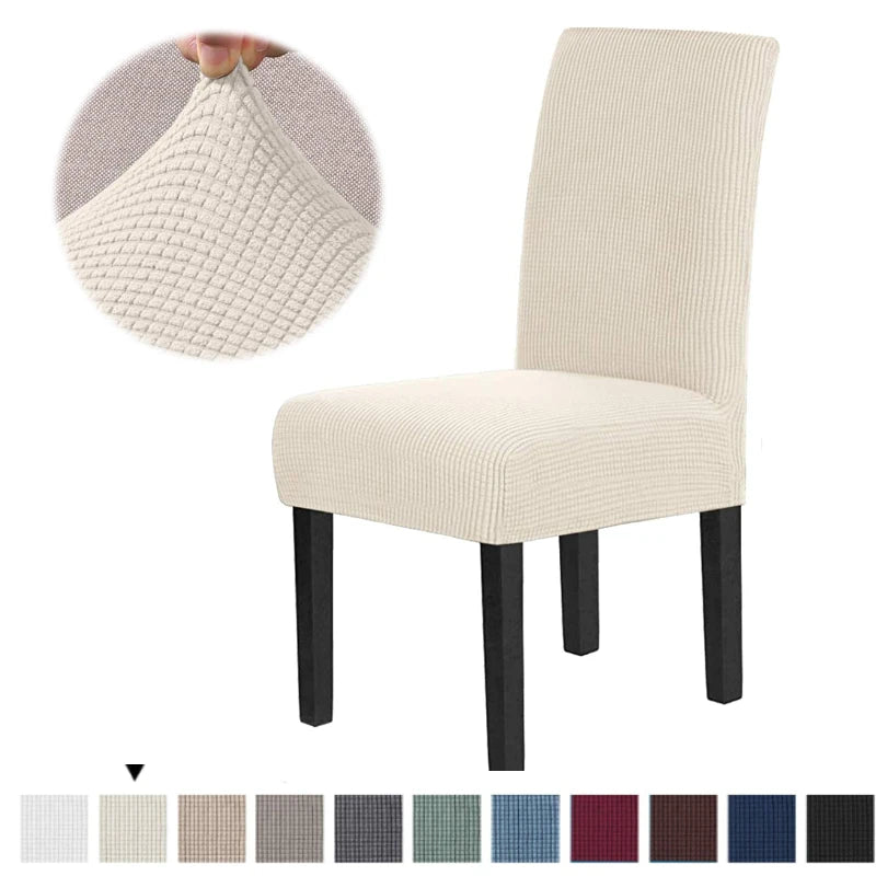 housses chaise moderne tissu jacquard rayées adhésives spandex polyester beigeclair fauteuil chaise plage mariage