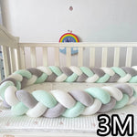 coussin lit tressé berceau bébé protection lit enfant doux blanc rose gris