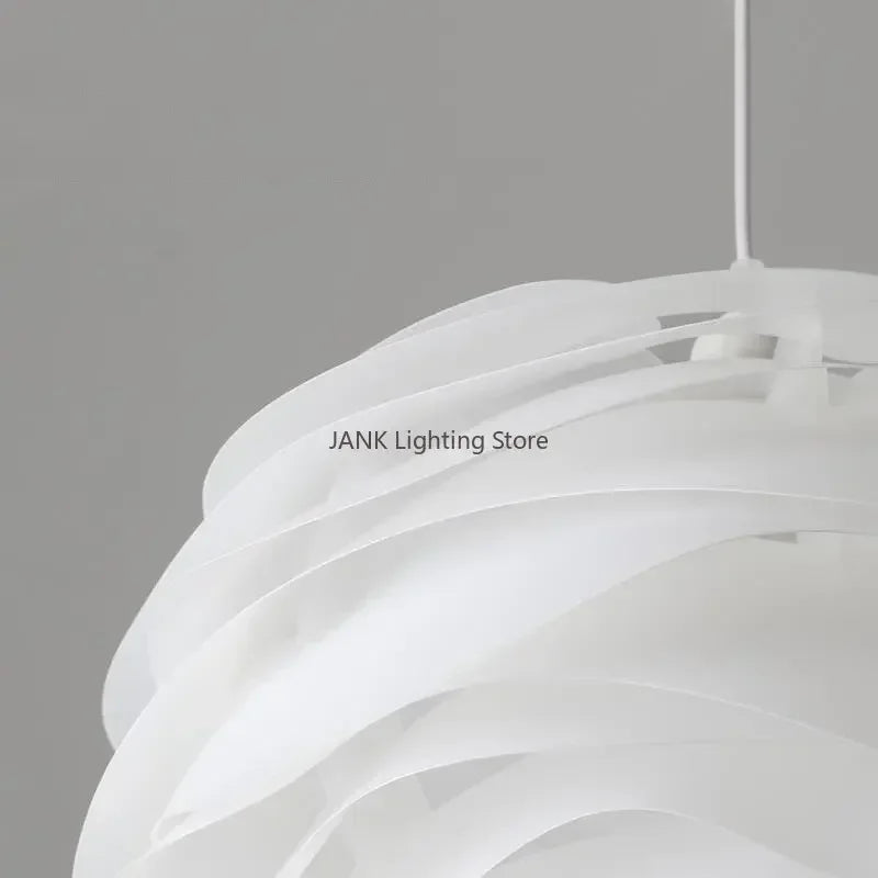 suspension lumineuse blanc rayures circulaires moderne câble suspendu flux lumineux 2000 82000 pvc opaque