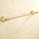 ensemble porte serviettes accessoires salle bain doré classique fixations vis porte serviettes double niveau