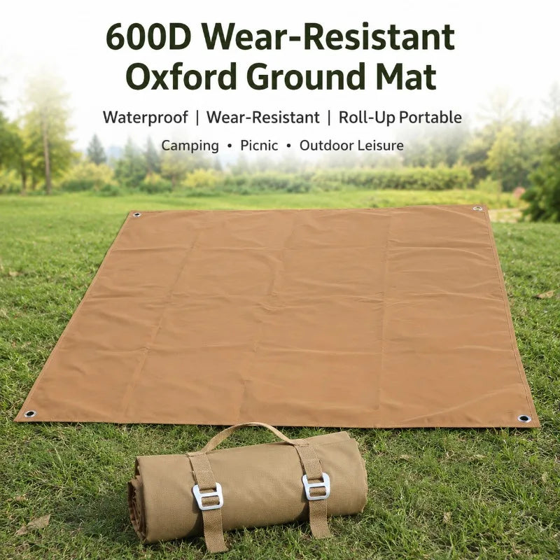 tapis sol marron clair uni pratique robuste sac rangement guide utilisation sac dos portable
