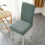 housse chaise moderne motif géométrique beige clair spandex polyester adhésif universal chair
