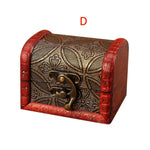 boîte bijoux vintage rouge marron floral cadenas collier bleues oranges artisanal respectueux environnement