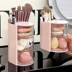 boîte rangement transparente moderne réutilisable bijoux accessoires cheveux élastiques brosse makeup
