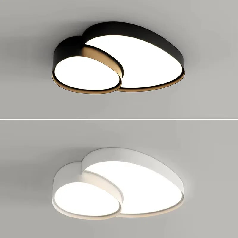 plafonnier moderne led blanc noir doré simple fixe chambre salon salle manger