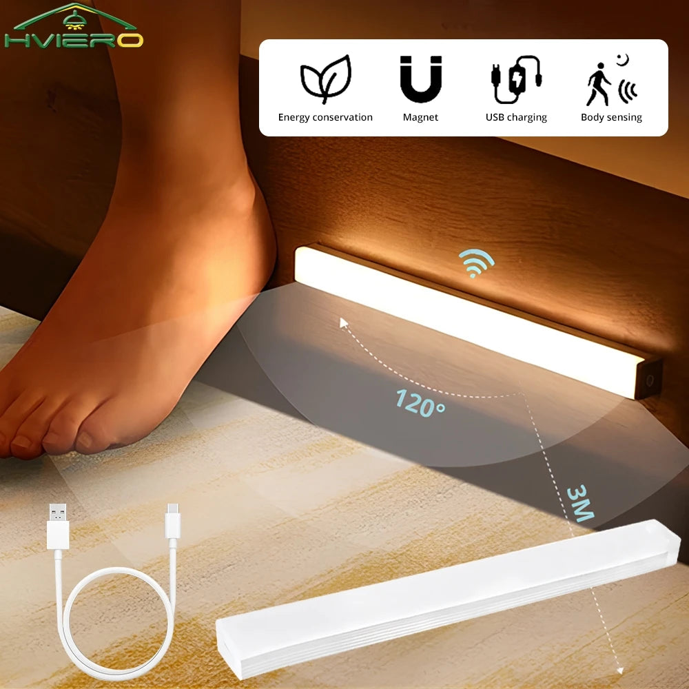 veilleuse led rechargeable capteur mouvement adhésif blanc moderne chambre cuisine allée
