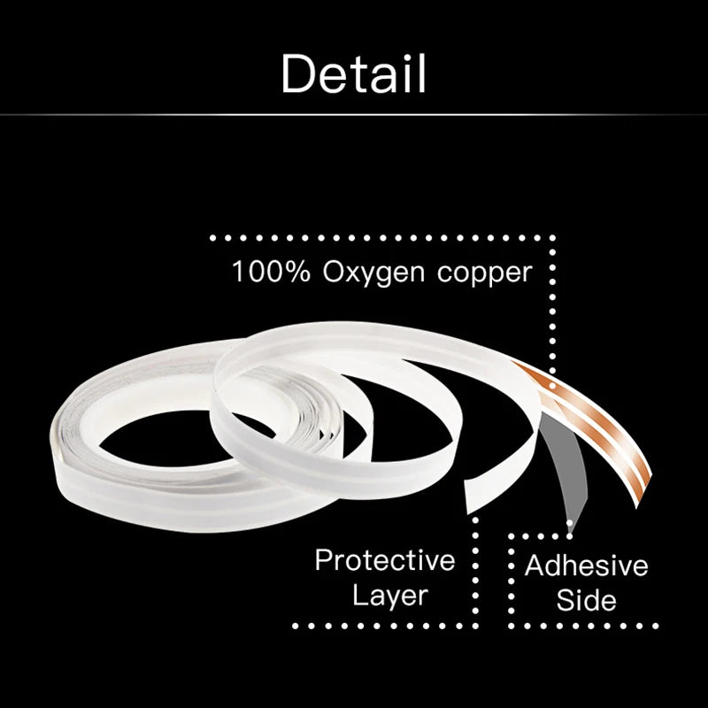 câble plat électrique caché audio led cœurs cuivre pur adhésif 10m 17awg 22awg