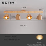 spots lumineux bois massif led moderne finition brillante éclairage quotidien murale 220v scandinave