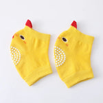 protège genoux bébé jaune orange bleu gris rose animaux oiseau tigre blanches sécurité enfants