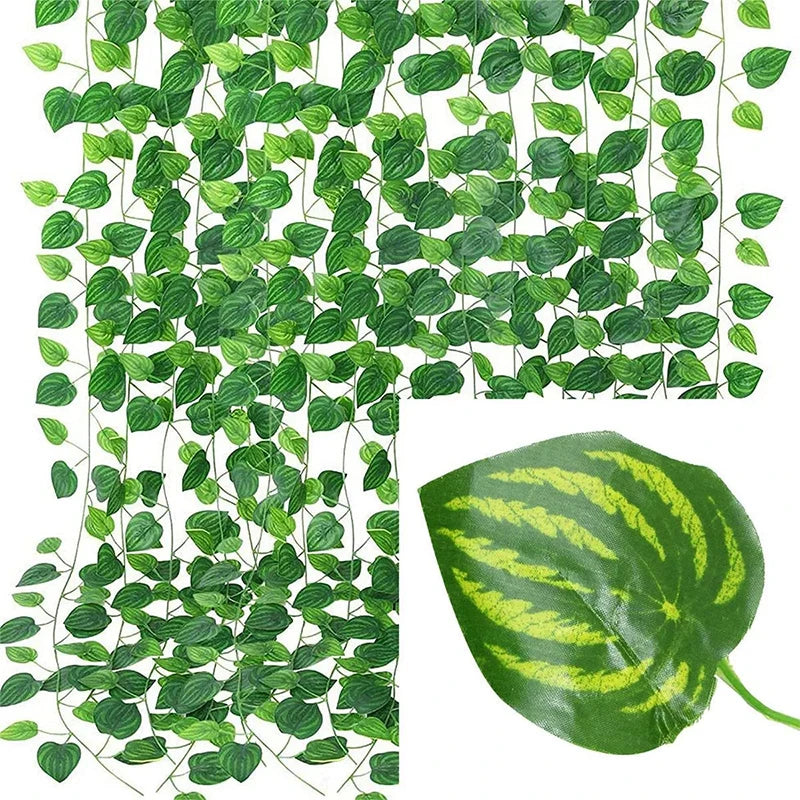 guirlande artificielle feuilles vert lierre naturelle extérieur décoration maison jardin mariage 10m 20m 30m