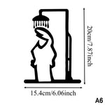 décoration murale minimaliste autocollant silhouette wc douche noir