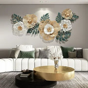 Décoration murale en fer forgé doré style moderne - Boîte métallique Ginkgo - Ombre Interieur
