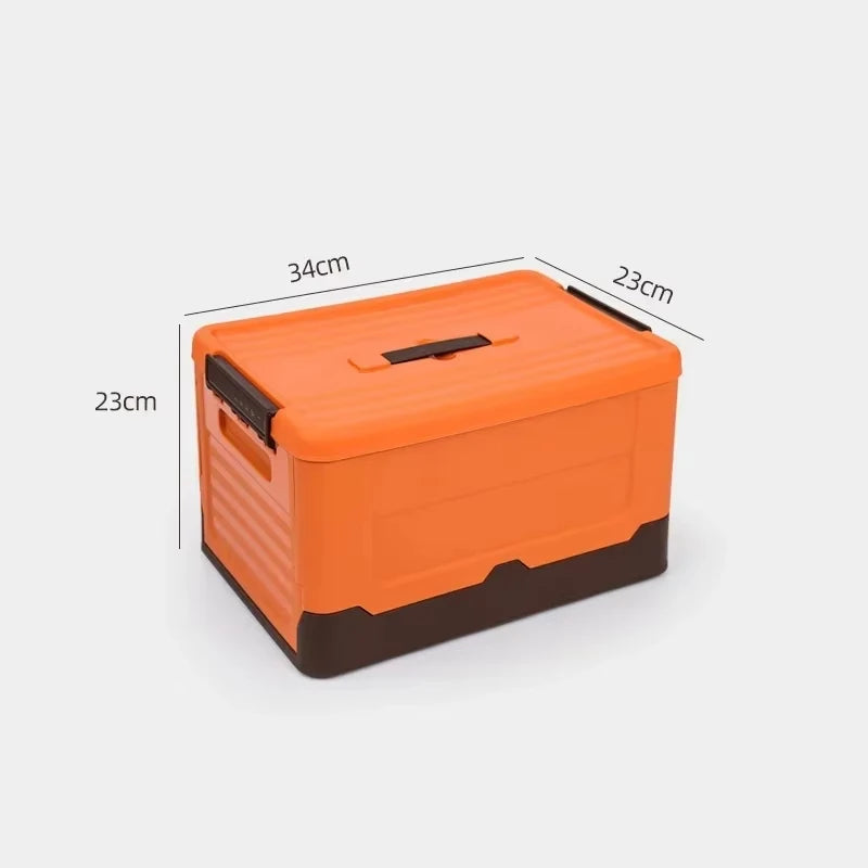 boîtes rangement pliantes réutilisables orange bleu modernes poignées plastique articles divers conteneurs plastique