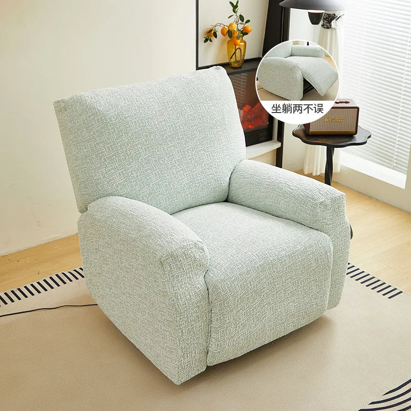 housse fauteuil inclinable extensible chenille beige clair protection canapé moderne lavable