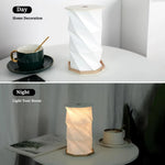 lampe pliable rotative blanc origami minimaliste base octogonale veilleuse ambiance recharge usb tactile