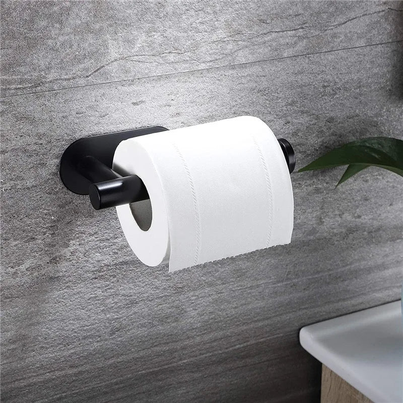 porte serviettes papier adhésif moderne rayures fines beige clair salle bains accessoire rangement rouleaux