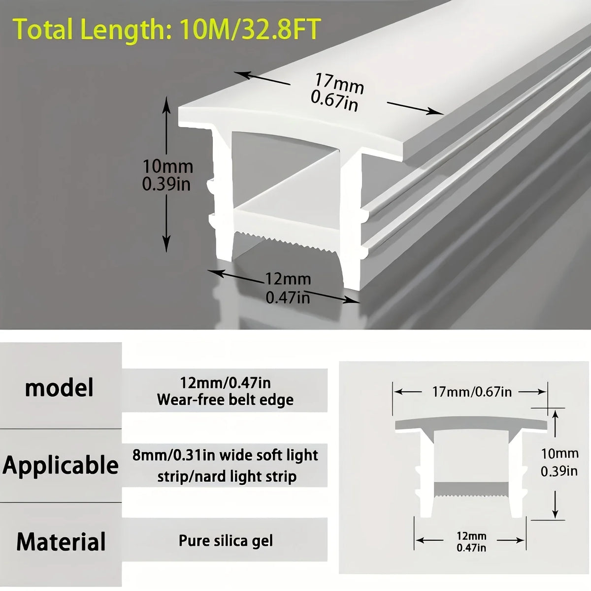 couverture silicone ruban led blanc moderne adhésif doux contemporain 1000cm 100cm 200cm