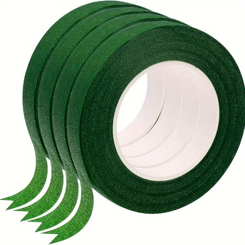 ruban adhésif floral vert foncé texturé utilitaire 18m longueur 12mm largeur art floral emballage