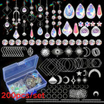 kits diy suncatchers bijoux cristaux irisés argentés formes géométriques bohèmes artisanal décoratif