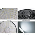 lampe led industrielle 200w noir moderne certifiée ul cqc vde 220v led chip