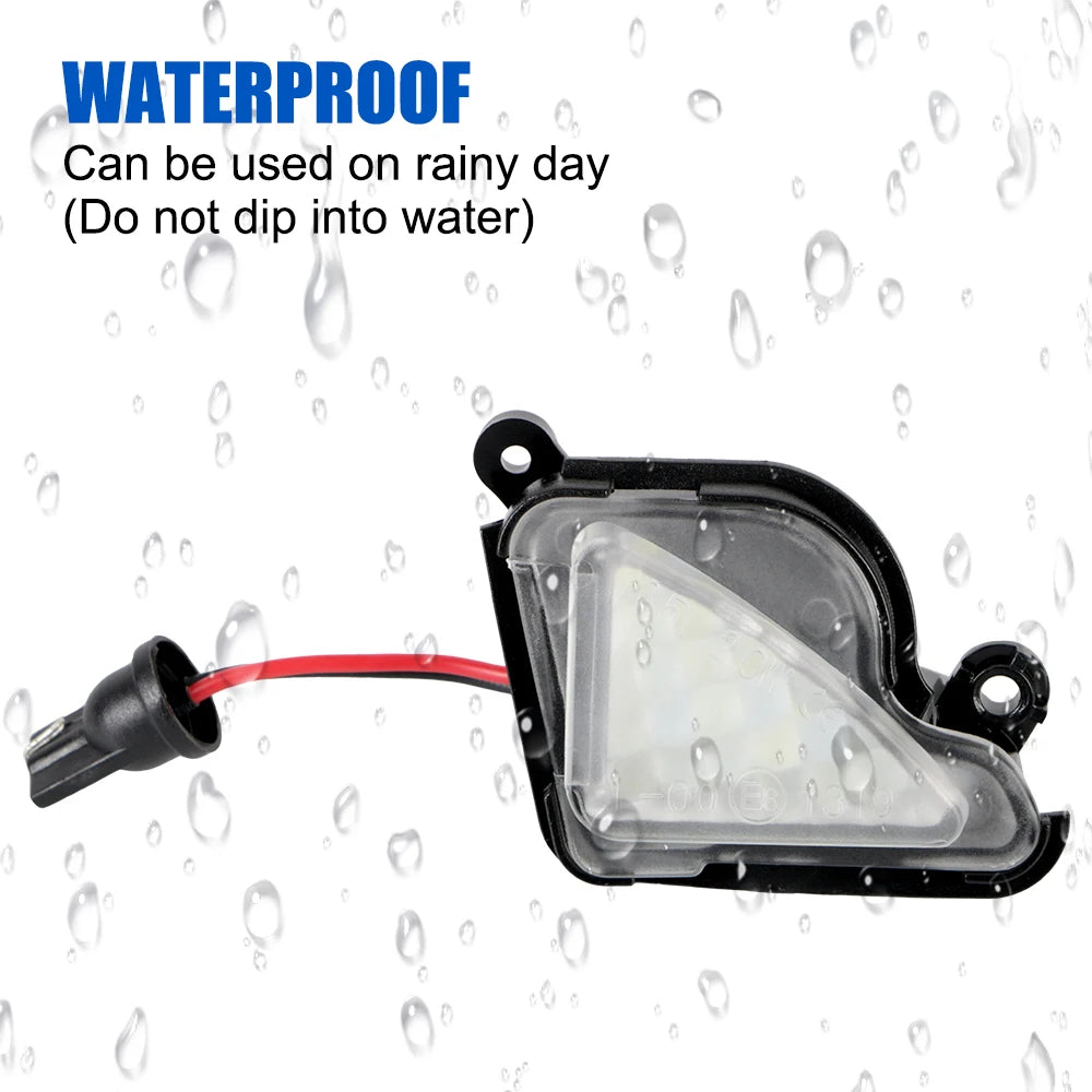 lampe led 18 diodes noire blanche câbles rouge noirs moderne voiture flaque