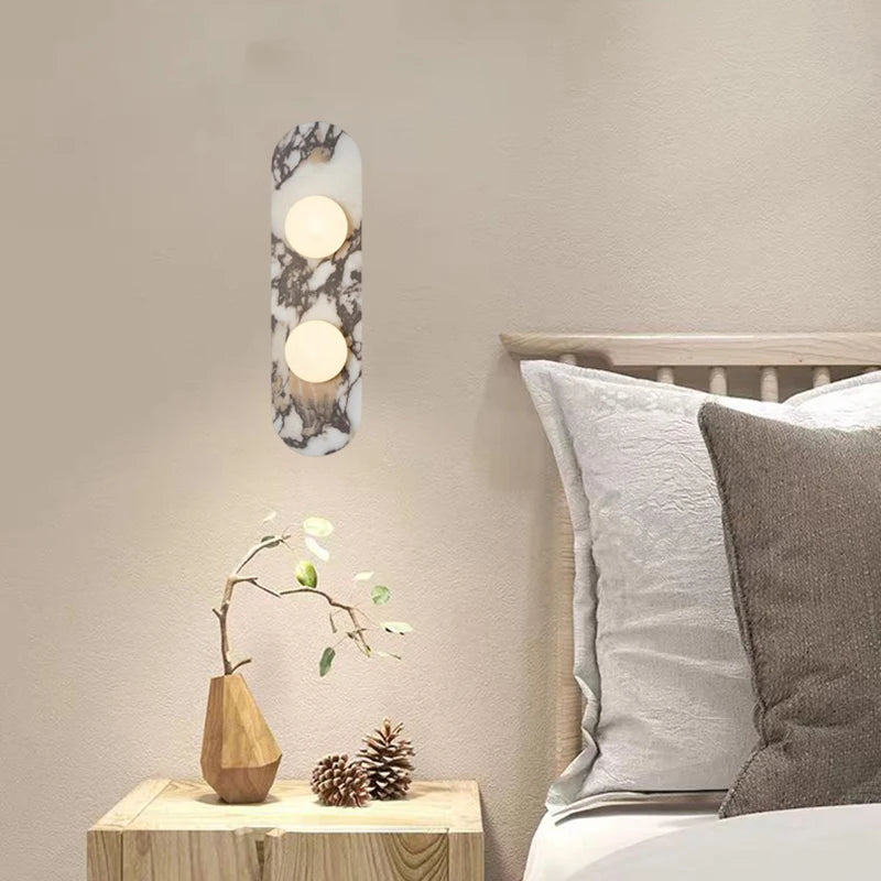 lampe murale marbre blanc noir moderne adhésif led 4000k 3000k 5000k chambre cuisine