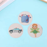 autocollants aimants multicolores dessins animés cartoon fée dinosaure lapin éléphant zèbre enfants urinoir thermochromique