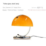 lampe table moderne jaune blanc rouge verre métal interrupteur câble alimentation easy use
