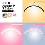 lampe led anneau bicolore noir blanc rose réglable clips moderne salon beauté extensions cils