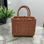 paniers rotin marron rose beige noir blanc orange tissage traditionnel moderne minimaliste poignées corde