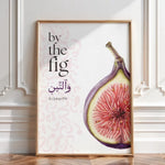 affiche abstraite figue olive art minimaliste blanc rose pâle vert violet rouge décoration mur
